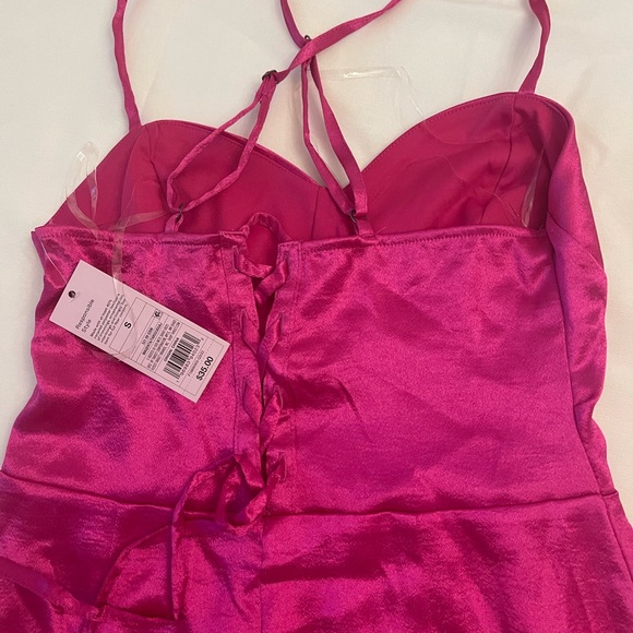 Wild fable satin corset dress pink size small new - Picture 6 of 7